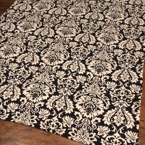 2 waverly lined black&white damask curtain panels!